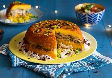 طرز تهیه ته‌چین باقالی‌پلو به روش رستورانی