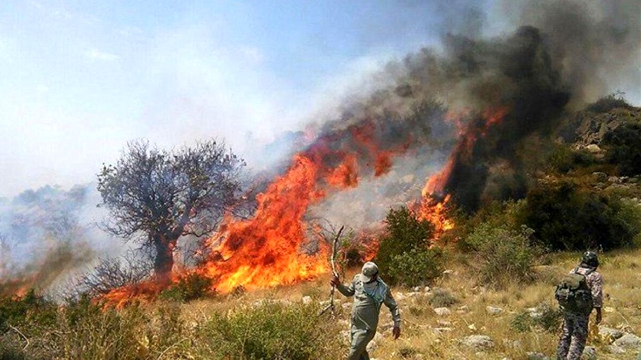 مهار 4.5 هکتار آتش سوزی در جنگل های سیاهرود / آماده باش نیروها تا فردا