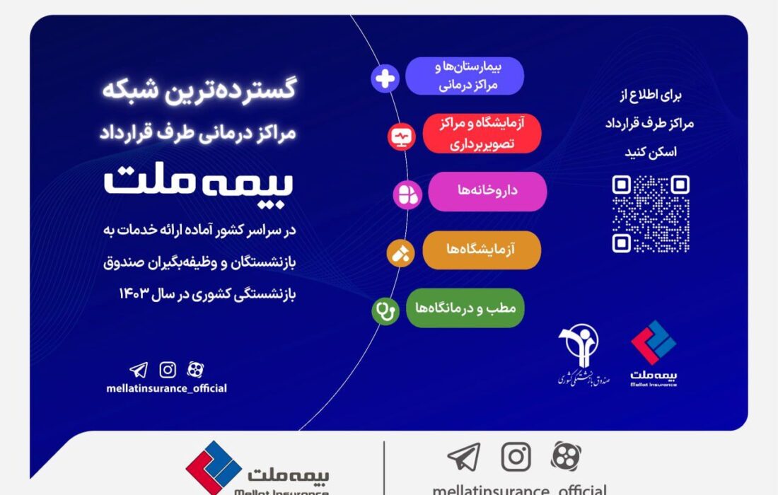 بازنشستگان صندوق بازنشستگی کشوری + اینفوگرافیک طرف قرارداد بیمه ملت را مطالعه کنند