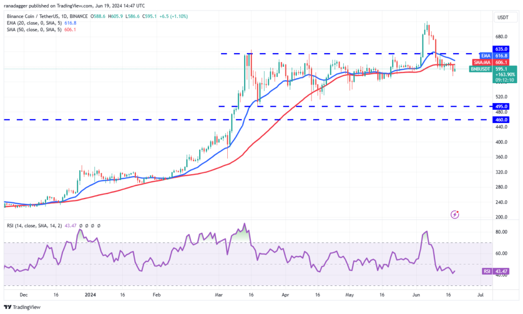 بازه زمانی 1 روزه نمودار BNB - منبع: TradingView