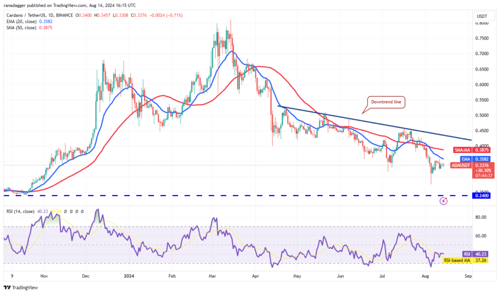 نمودار قیمت روزانه کاردانو - منبع: TradingView