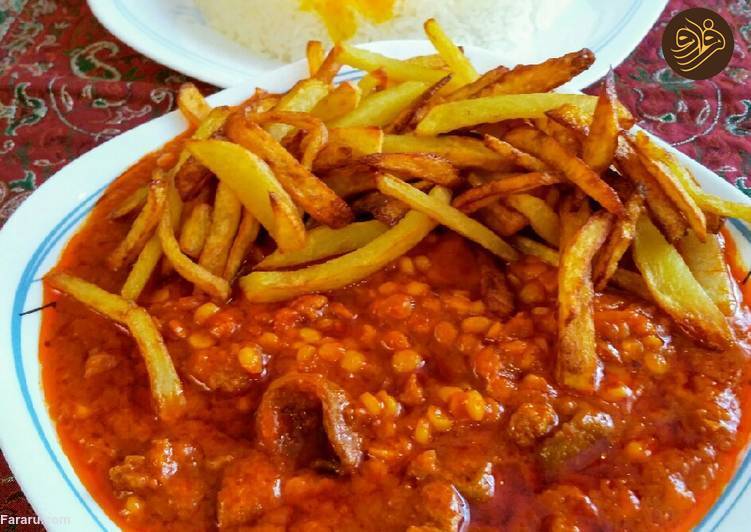 طرز تهیه خورش قیسی بدون گوشت.