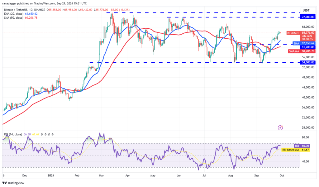 نمودار قیمت روزانه بیت کوین - منبع: TradingView