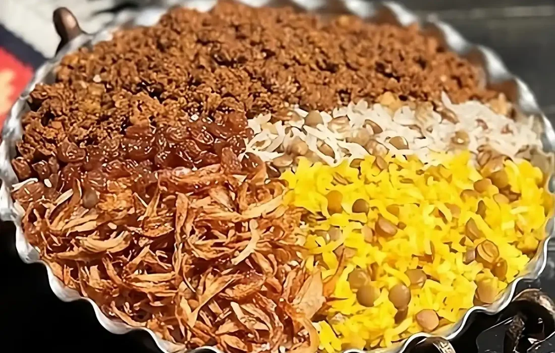 طرز تهیه پلو عدس و زعفرانی به طرز خوشمزه و خاص