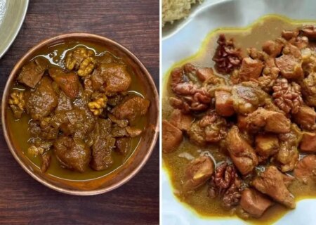 طرز تهیه خورش گردو آلو با مرغ / وقت آن است که بهترین غذای پاییزی را با گردوی تازه درست کنیم