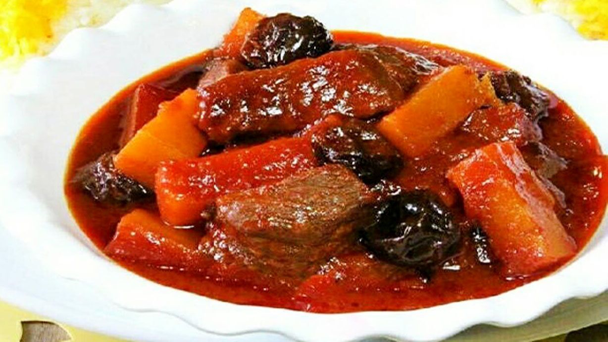 طرز تهیه خورش کدو حلوایی خوشمزه و خوش رنگ