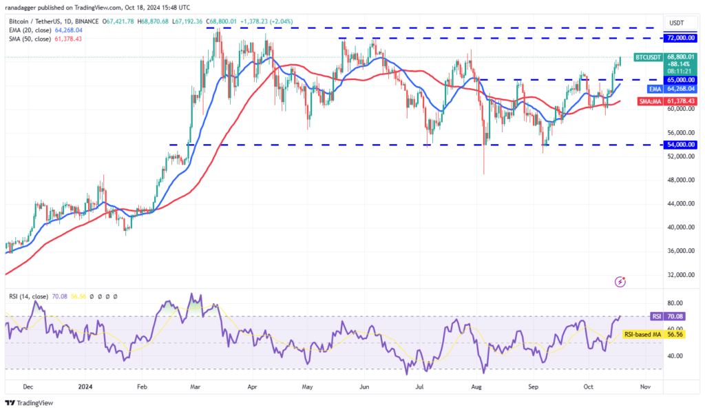 نمودار قیمت روزانه بیت کوین - منبع: TradingView