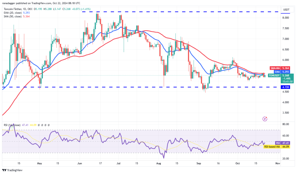 نمودار قیمت روزانه TonCoin - منبع: TradingView