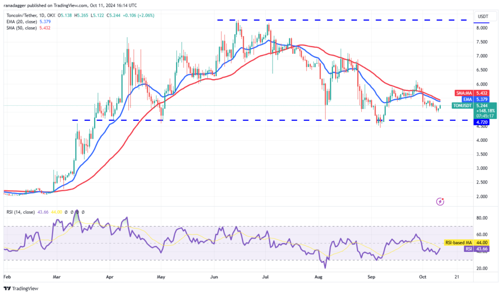 نمودار قیمت روزانه TonCoin - منبع: TradingView