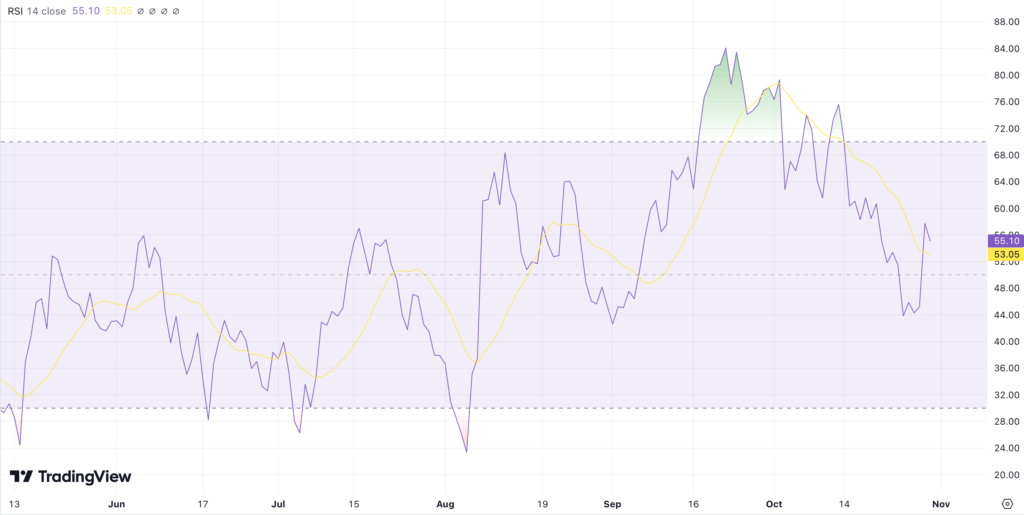 شاخص قدرت نسبی (RSI) - منبع: TradingView