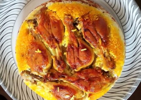 طرز تهیه برنج باسترما با ران مرغ; یک ظرف نجیب