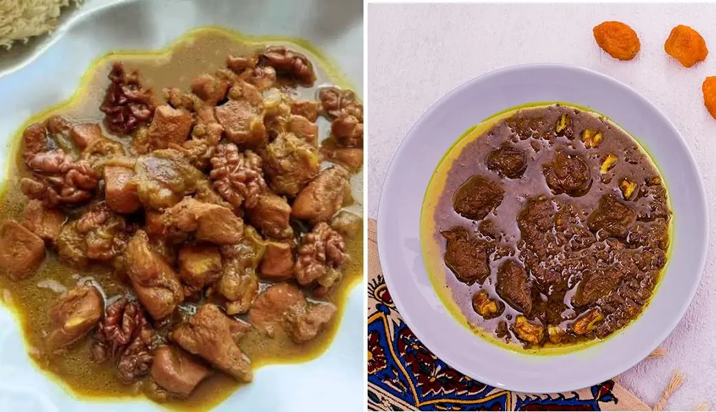 طرز تهیه خورش آلو و گردو با گوشت; خوشمزه و عالی / این غذای پاییزی طعم بهشتی دارد