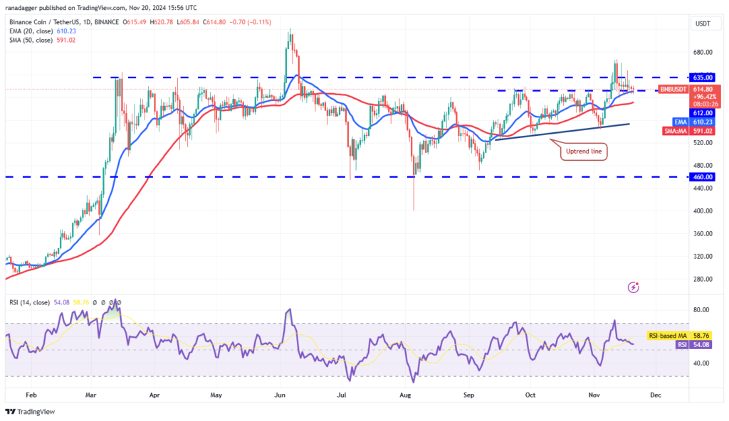 نمودار قیمت روزانه BNB - منبع: TradingView