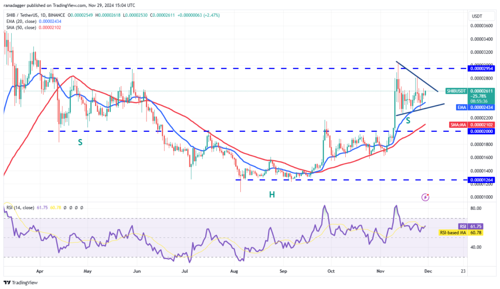 نمودار قیمت روزانه شیبا اینو - منبع: TradingView