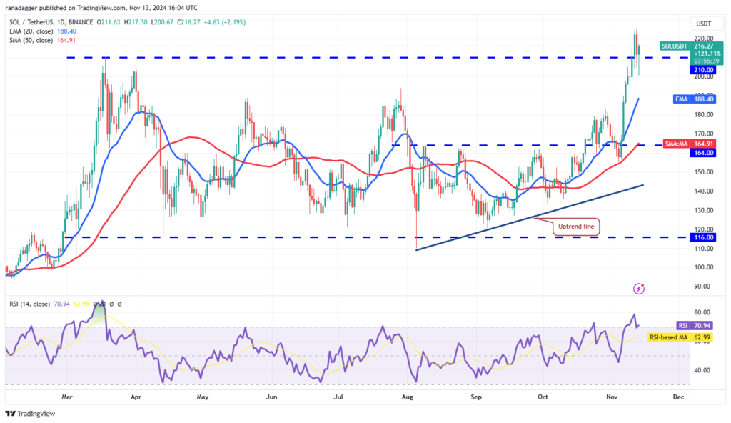 نمودار قیمت روزانه سولانا - منبع: TradingView