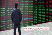 پیش بینی و تحلیل شاخص کل بورس فردا دوشنبه پنجم آذر 1403