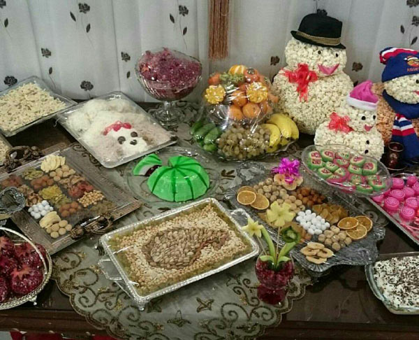 سفره شب یلدا تزیینات شب یلدا