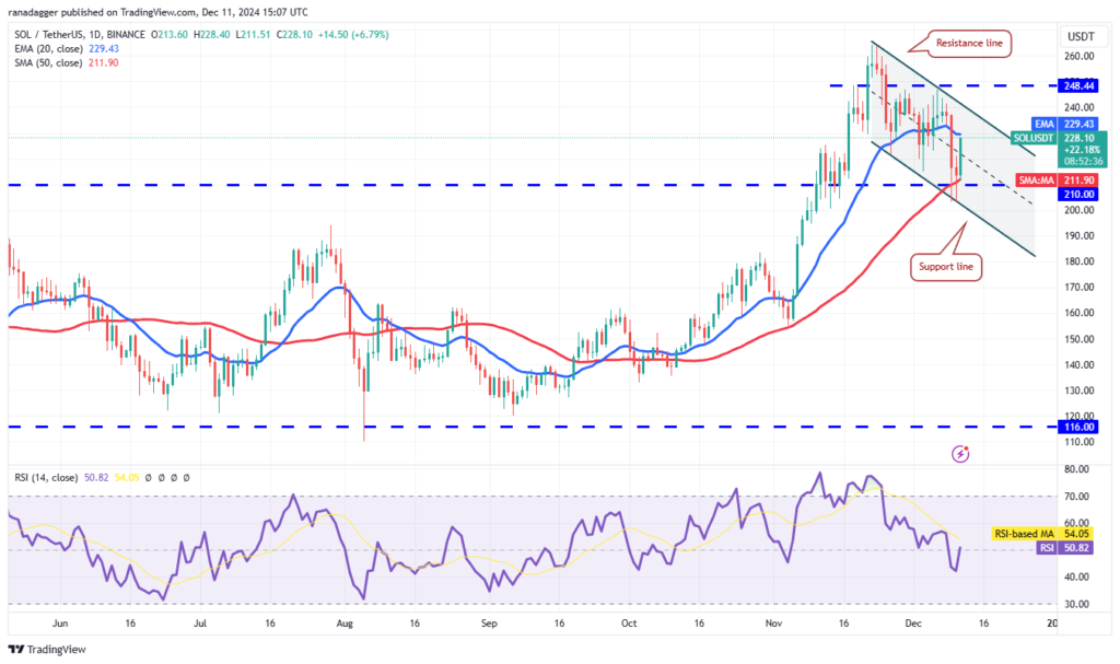 نمودار قیمت روزانه سولانا - منبع: TradingView