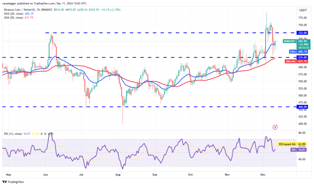 نمودار قیمت روزانه BNB - منبع: TradingView